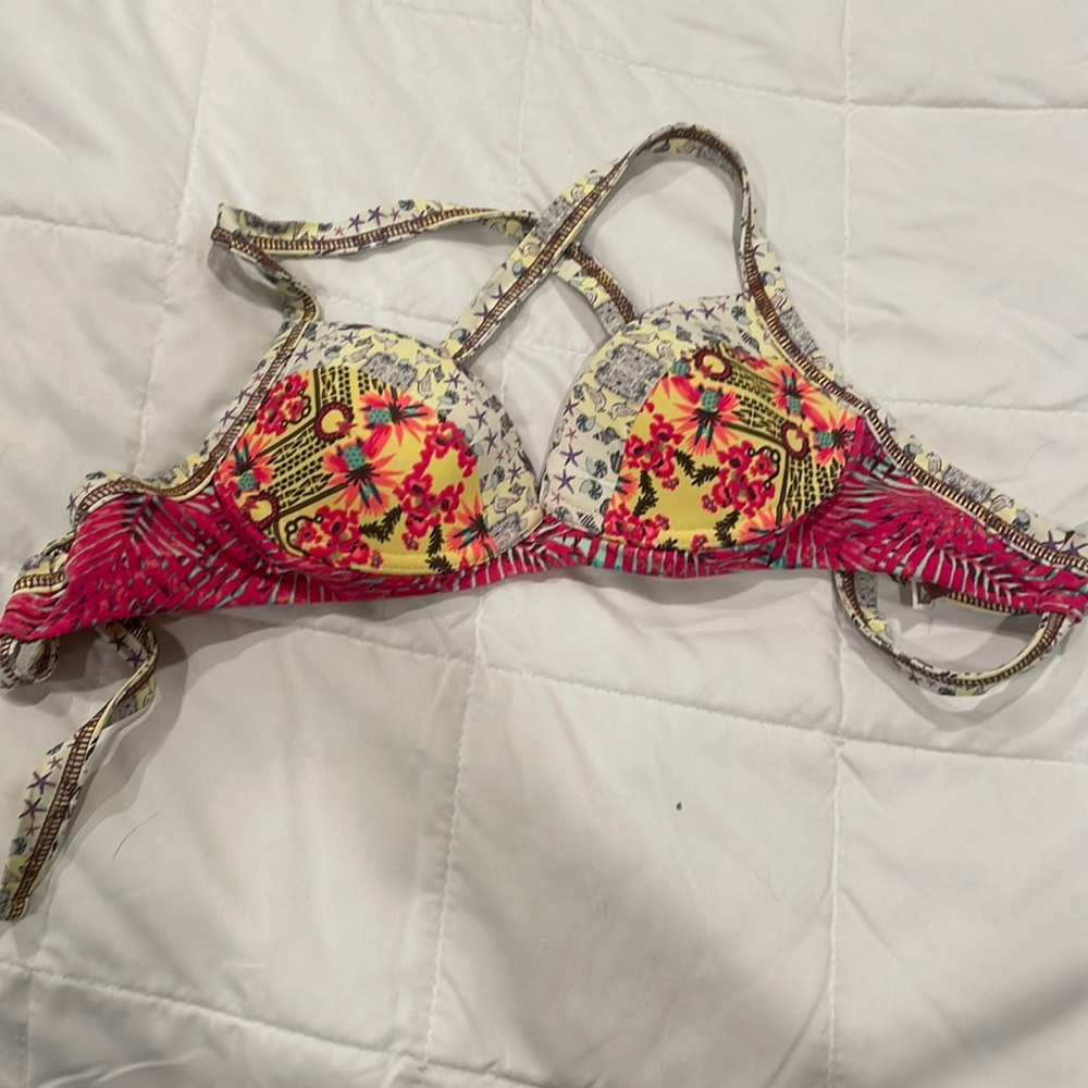 Mahi size medium swim top orange red